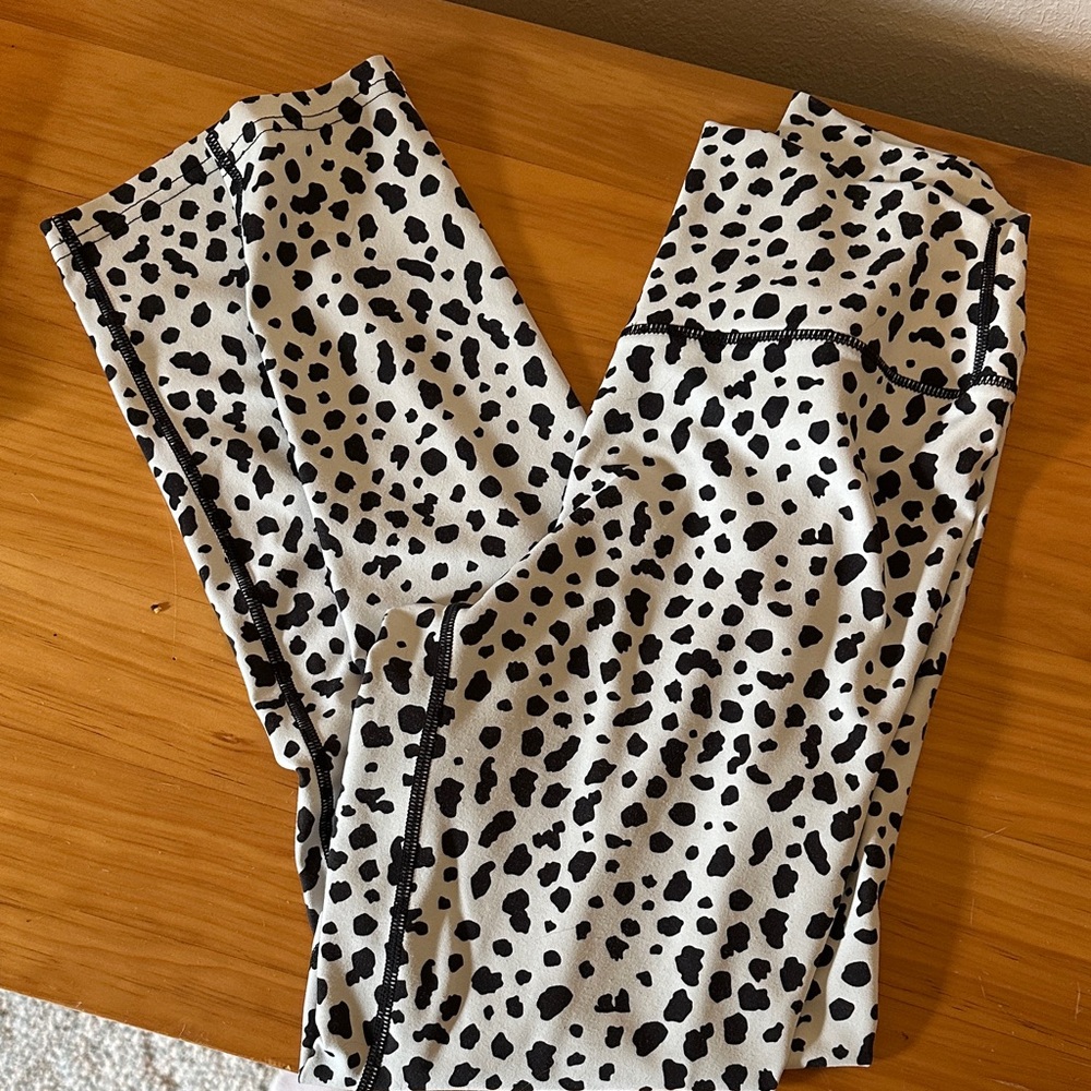 Dalmatian Print High-Rise Black & White Leggings
